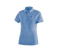 Maier Sports Polo manches courtes Ulrike - piqué léger, dryprotec respirant - Bleu M Regular Femme