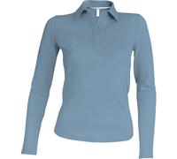 Polo femme manches longues Kariban Bleu L