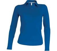 Polo femme manches longues Kariban Bleu S