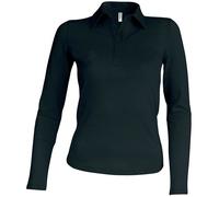 Polo femme manches longues Kariban - noir