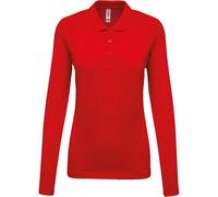Polo femme manches longues Kariban Piqué Rouge M