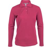 Polo femme manches longues Kariban - rose fuchsia XL