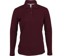 Polo femme manches longues Kariban Rouge M