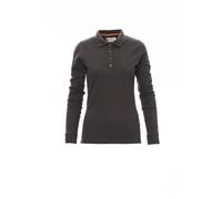 Polo femme manches longues Payper Wear Florence - Gris Anthracite - 100% coton aspect piquet XL