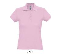 Polo Femme - Passion - Manches Courtes - 100% Coton - Coupe Ajustée - Rose L
