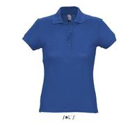 Polo Femme - Passion - Royal - Manches courtes - 100% coton - Coupe ajustée L