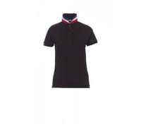 Polo femme PAYPER Nation - Noir - Coupe ajustée - Manches courtes - Col polo M