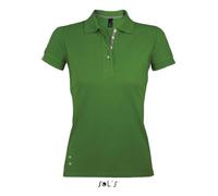 Polo Femme - Portland - Vert Bourgeon - Manches Courtes - 100% Coton Ringspun - Ajusté XXL