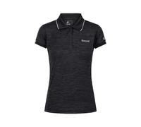 Regatta Polo Technique REMEX II Léger et Respirant pour séchage Rapide avec col boutonné T-Shirts/Polos/Vests Femme Black FR: XS (Taille Fabricant: 10)