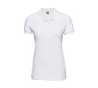 Polo femme Russell Athletic Fitted Stretch Blanc XS