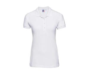 Polo femme Russell Athletic Fitted Stretch Blanc XS