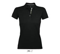 Polo femme Sol's Portland Noir S
