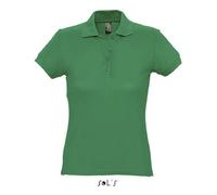 Polo Femme - SOL'S - Vert Prairie - 100% Coton Peigné - Manches Courtes - Coupe Ajustée M