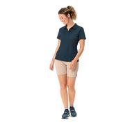 Vaude Essential Short Sleeve Polo Bleu 42 Femme