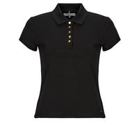 Polo femmes Tommy Hilfiger GOLD BUTTON SLIM SS POLO Noir EU M
