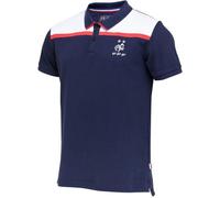 Polo - FFF - Collection officielle - Bleu - Manches courtes - Coton respirant S