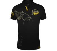 Hotspot Design Fishing Mania Catfish Short Sleeve Polo Noir M Homme