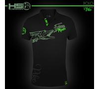 Hotspot Design Fishing Mania Pike Short Sleeve Polo Noir M Homme