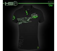 Hotspot Design Fishing Mania Pike Short Sleeve Polo Noir XL Homme