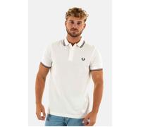 POLO UOMO FRED PERRY DOPPIA RIGA SNWHT/BRED/NVY