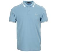 Polo Fred Perry Twin Tipped - Bleu - Coupe Slim - Col polo XXL