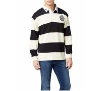 Polo - G3039-XL - Maillot Rugby et Football - Manches Longues - Noir - Col Boutonné XL