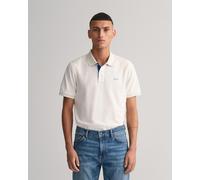 Gant Reg Contrast Rugger Short Sleeve Polo Blanc S Homme