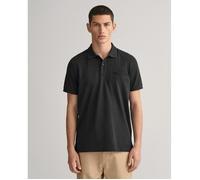 Gant Reg Tonal Shield Rugger Short Sleeve Polo Noir S Homme