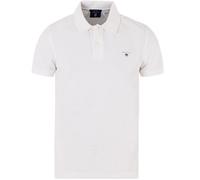 Polo GANT - The Original - Blanc - Homme - Col polo deux boutons - Coupe droite - 100% coton S