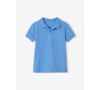Polo garçon manches courtes broderie poitrine bleu 3A