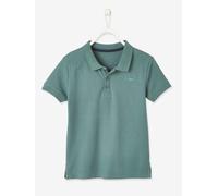 VERTBAUDET Polo Manches Courtes Broderie Poitrine garçon Kaki Clair 4A