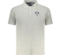 Polo gris pour hommes à manches courtes avec impression et design à 2 boutons, taille : S Couleur : Grigio