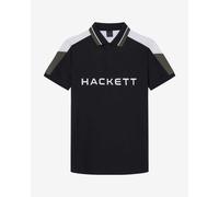 Polo Hackett multicolore à manches courtes noir vert kaki blanc - L