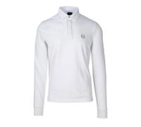 Armani Exchange Polo piqué à Manches Longues, Blanc, XX-Large Homme