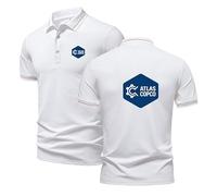 Polo Homme ATL_as-Cop_co Col Classique à Deux Boutons - Confortable, Léger et Stretch - été Manches Courtes T-Shirt Décontracté (Blanc,S)
