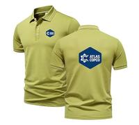 Polo Homme ATL_as-Cop_co Col Classique à Deux Boutons - Confortable, Léger et Stretch - été Manches Courtes T-Shirt Décontracté (Vert Clair,TG)