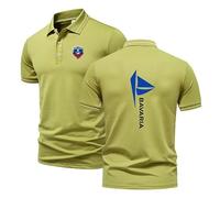 Polo Homme Bava_ria-Yachts Col Classique à Deux Boutons - Confortable, Léger et Stretch - été Manches Courtes T-Shirt Décontracté (Vert Clair,TG)
