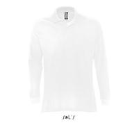 SOL'S - Polo Homme Manches Longues - Star - Blanc M
