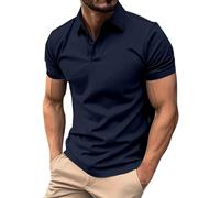 Polo Homme Chemise Tee Shirt Polo Homme Manches Courtes Col Chemise Ete Golf Polos Tee Shirt Homme Marque Teeshirts. Manche Courte Teeshirt T Longue Chemisette pour Chemise Ecossaise (A14,L)