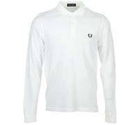 Polo homme Fred Perry LS Plain Shirt - Blanc - Coupe slim - Col polo L