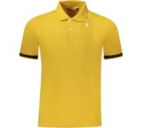 Polo homme jaune à manches courtes avec détails contrastés & application, taille : S Couleur : Giallo