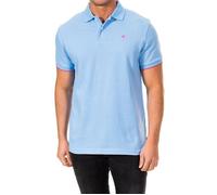 Polo homme manches courtes et col revers HM561231-Bleu clair XS