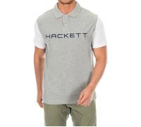 Polo homme manches courtes et col revers HMX1008B-Gris chiné-blanc S