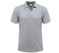 Polo Homme Manches Courtes Gris - 100% Coton Peigné - Maille Piquée - Xs Au 5xl