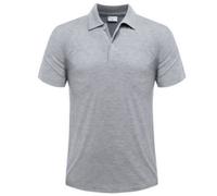 Polo Homme Manches Courtes Gris - 100% Coton Peigné - Maille Piquée - XS au 5XL - - Gris M