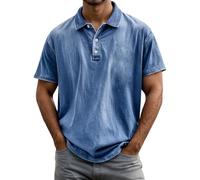 Polo Homme Manches Courtes Mode 4XL en Piqué De Coton À Courtes, Coupe Classique Tricot pour Shirts Sport Casual T-Shirt Slim Fit Couleur Contraste Été Polos Tshirt Manche Longue BU1 3XL