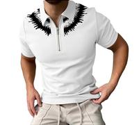 Polo Homme Manches Courtes Respirant Golf Polo Shirt Polo Homme Polo Homme Bouton Placket Shirts Casual Sport Basic T-Fit Régulier T-Shirt D-004 L