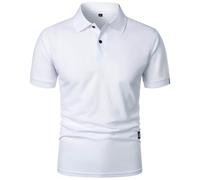 Polo Homme Manches Courtes- T Shirt Travail Ete Couleur Unie d'affaires Décontracté Haut Slim Simple Comfortable Top Classiques Basique Chic Blouse Doux De Tous Les Jours Golf Respirante Chemise