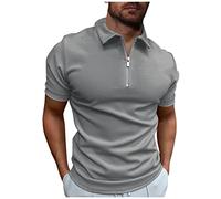 Polo Homme Manches Courtes Tee Shirt Chemise Longues Polo Homme Marque Chemise Lin Manches Courtes Manche Courte T-Shirt Polos Homme Chemise Manches Courtes Blanche Ecossaise (A05,M)