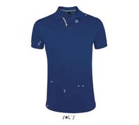 Polo homme - Portland - Manches courtes - 100% coton - Bleu - Ajusté M